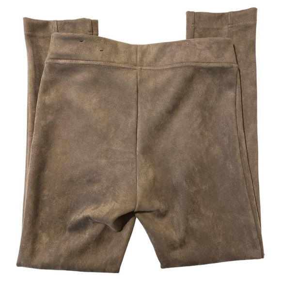 Andrew Marc Faux Suede Pull-on Pants Slim Fit Soft Brown Size S - Picture 2 of 10
